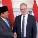 Presiden Prabowo dan PM Starmer Bahas Peningkatan Kerja Sama Indonesia-Inggris