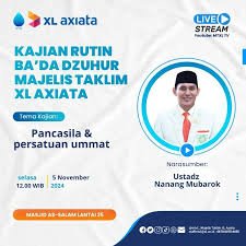 Nanang Mubarok Serukan Pentingnya Pancasila dalam Kajian Majelis Taklim XL Axiata