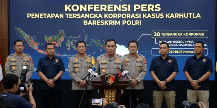 Polri Ungkap 20 Korporasi Tersangka Karhutla di Indonesia